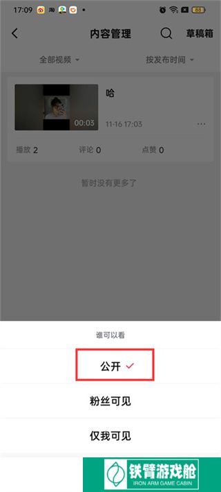西瓜视频公开可见怎么设置